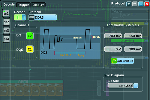 Configuration of read/write decoding with the R&SRTO/R&SRTP-K91option
